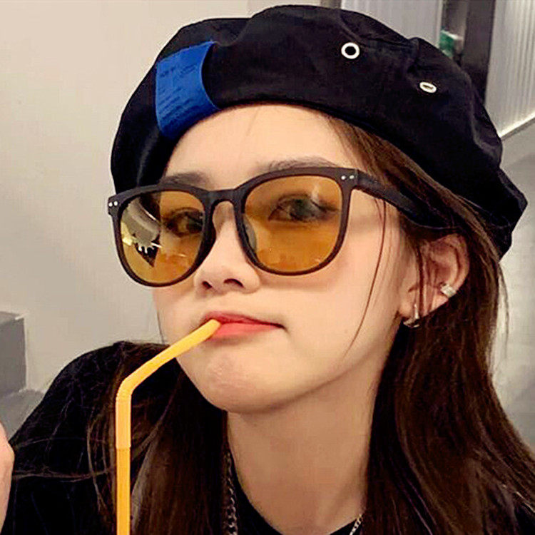 折叠墨镜女夏季新款潮显瘦圆脸