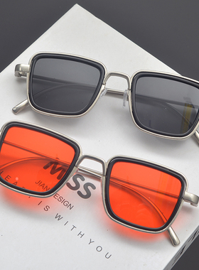 赛博朋克未来科技感方框太阳眼镜