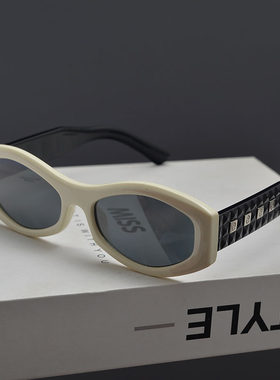 欧美复古多边形米钉太阳眼镜墨镜