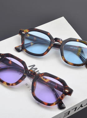 欧美复古不规则多边形太阳眼镜潮