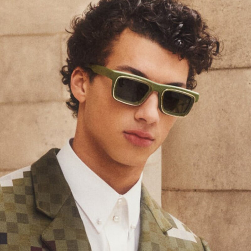 防紫外线方形复古男女凹面太阳镜