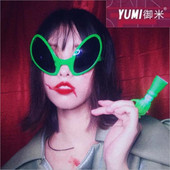 御米个性 搞怪凹造型眼镜外星人夸张墨镜派对舞会酒吧蹦迪太阳镜酷