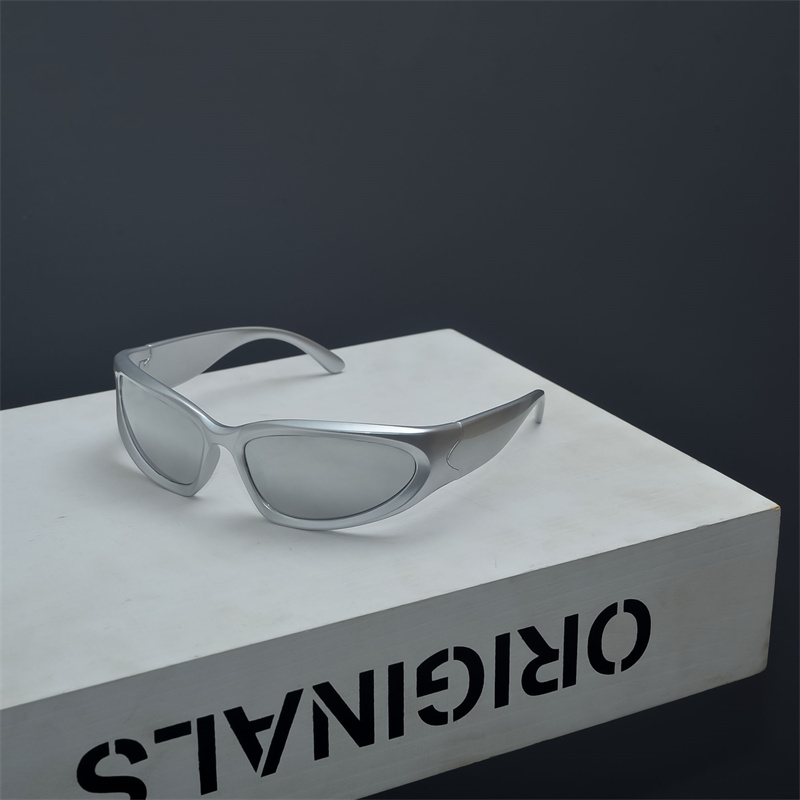 thumbnail for Millennial Futuristic Tech Punk Sunglasses for Men and Women, Trendy Influencer Street Style, Functional Style, European and American Retro Sunglasses
