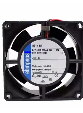 ebmpaps 8314 H HR HL HU/2HU/2H/19H U 8CM 24V变频器散热风扇