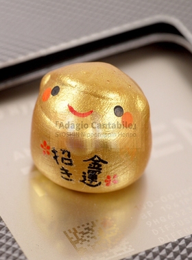 日本迷你陶制金运达摩豆里招财猫