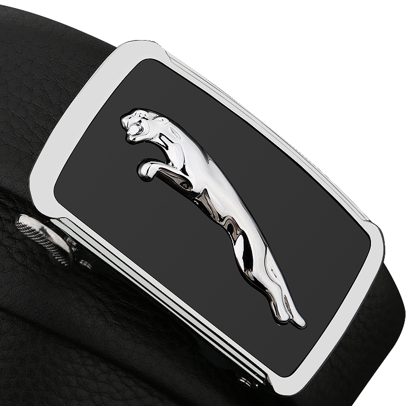 新款商务优质内穿青年真皮自动扣