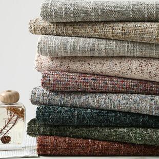 15加厚莫奈彩粗棉麻布料定制沙发垫套罩实木靠背套定做全包拆拉链