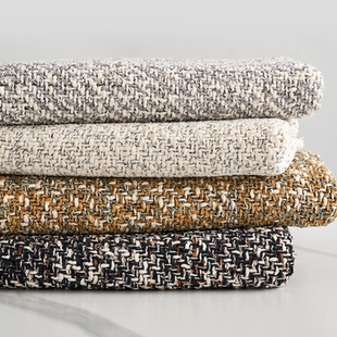 6加厚加粗棉麻布料订做粗麻沙发垫套罩拉链全包定制四季通用面料