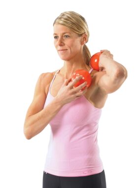 充气富兰克林球橙色筋膜球按摩放松骨盆矫正疗法瑜伽普拉提婵柔