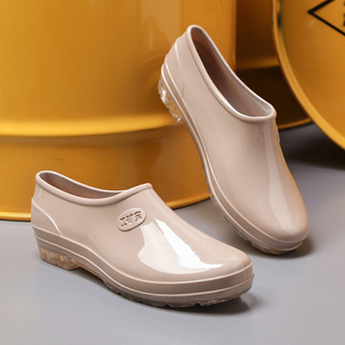防滑浅口防水套鞋 成人雨靴胶鞋 潮韩版 时尚 加厚雨鞋 夏季 女低帮水鞋