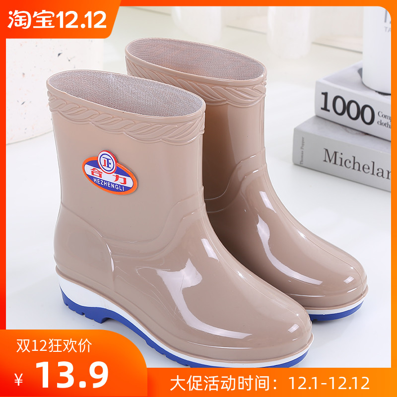 雨靴水靴雨鞋女耐磨胶鞋套鞋成人