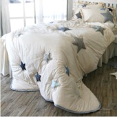 KINGSROOM韩国进口立体星星夹棉缝纫点碎花拼布儿童房INS风床品