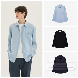 衬衫 发货快特价 宽松长袖 26夏男士 M1WS3120 直邮MindBridge韩国代购