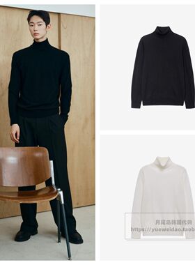 直邮Mind Bridge韩国代购26冬男士高领含羊毛羊绒毛衣M1KT7124