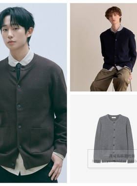 发货快直邮Mind Bridge韩国代购25冬男士美丽诺针织开衫MZCD7120