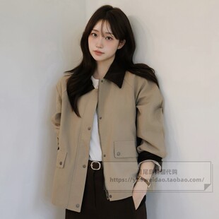 发货快直邮Mind Bridge韩国代购女士26秋宽松短外套夹克M1JP62A3