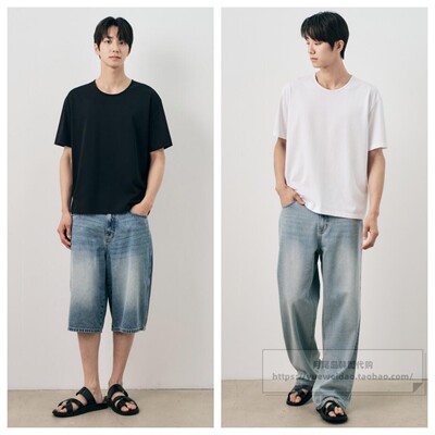 发货快直邮Mind Bridge韩国代购26夏男士短袖圆领宽松T恤M1TS4150