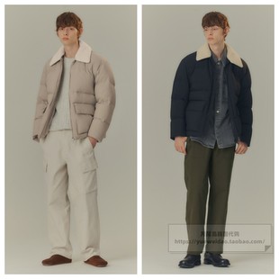 直邮Mind Bridge韩国代购男士冬款短款可拆毛领羽绒服MYDJ81T1