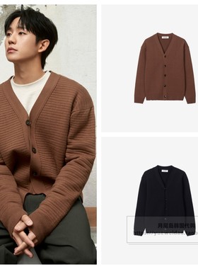 直邮Mind Bridge韩国代购男士春秋冬海报宽松针织开衫MYCD6170