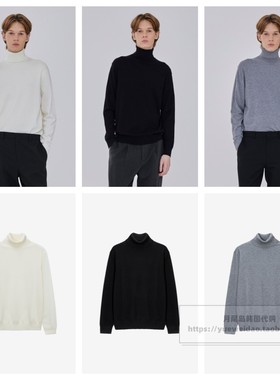 发货快直邮Mind Bridge韩国代购25冬男士翻领高领针织衫MZKT71A6
