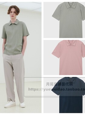 直邮Mind Bridge韩国代购男士夏款纯棉吸汗短袖poloT恤MXTS31N7