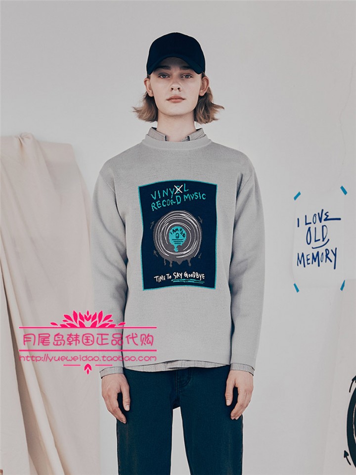 直邮mind bridge秋冬男装韩国代购宽松圆领针织衫mukt7160