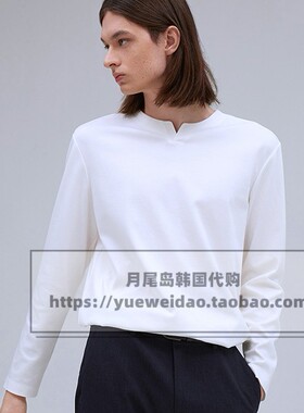 直邮Mind Bridge韩国代购男士四季款宽松纯色长袖T恤MXTS0121