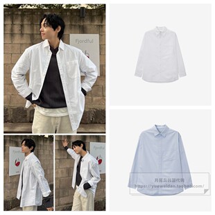 纯棉宽松衬衫 直邮MindBridge韩国代购 长袖 男士 M1WS0150 26四季