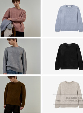 发货快直邮Mind Bridge韩国代购25冬男士含毛圆领针织衫MZKT71A1