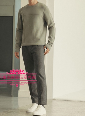 直邮Mind Bridge韩国代购男士冬款明星款圆领含毛针织衫MVKT7122