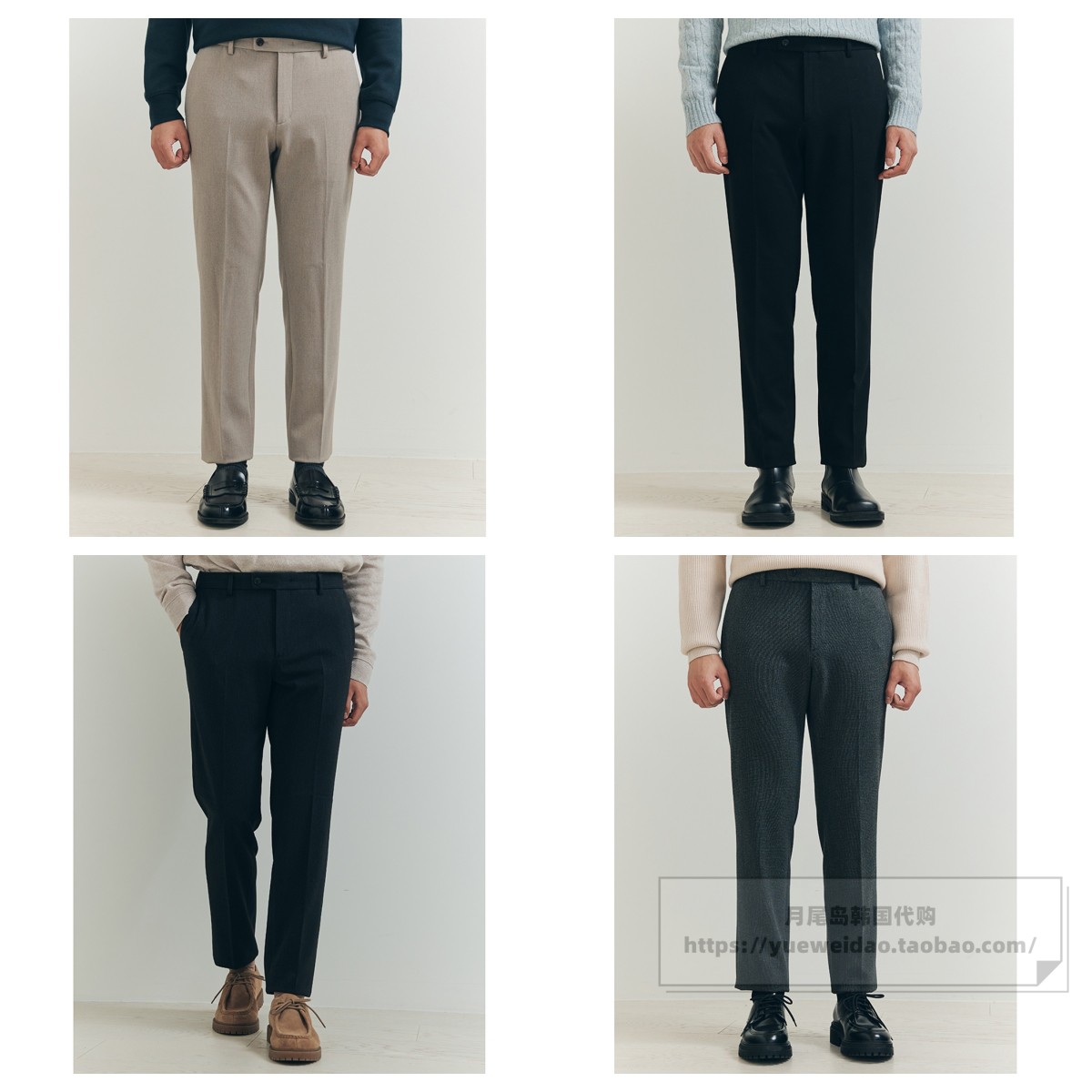 特价直邮ZIOZIA ANDZ秋冬男装韩国代购加绒直筒西裤长裤子LEP4205