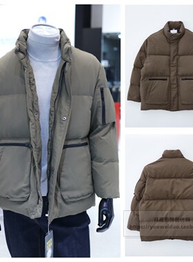 特价直邮STCO男士韩国代购保暖中款立领厚款时尚鹅绒羽绒服JPT50