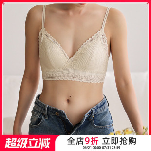 贴身日记夏季 三角杯甜美少女蕾丝文胸罩 薄款 无钢圈内衣女镂空法式