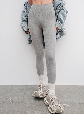 棉质抗起球高腰收腹提臀加绒鲨鱼裤保暖厚秋裤外穿纯色打底裤袜女