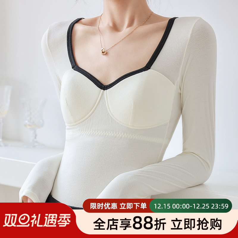 贴身日记保暖法式女保暖内衣薄款