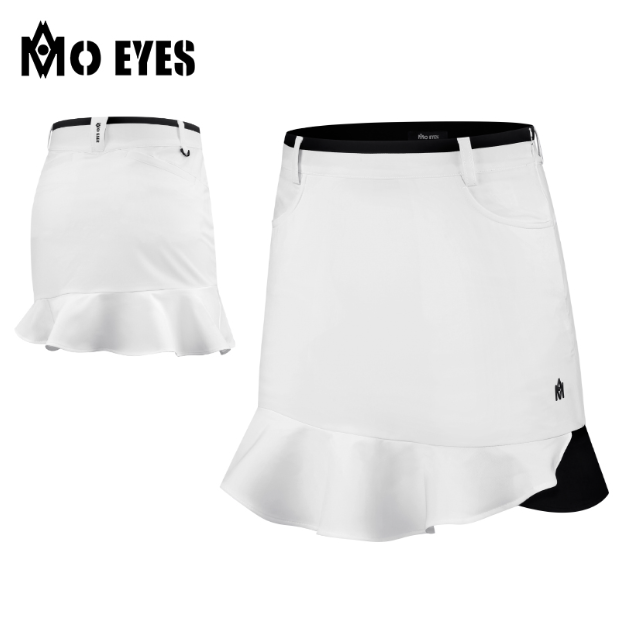MO EYES魔眼 高尔夫裙子女荷叶边拼色短裙运动包臀裙鱼尾裙半身裙