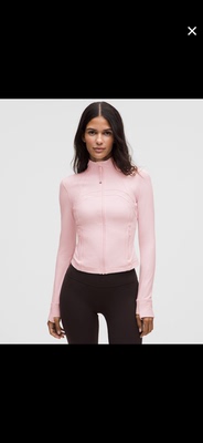 露露乐蒙加拿大正品修身短款夹克外套短款显白粉define短款lulu