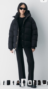 aritzia加拿大正品 女士五格连帽羽绒服鹅服800蓬黑金纪念版