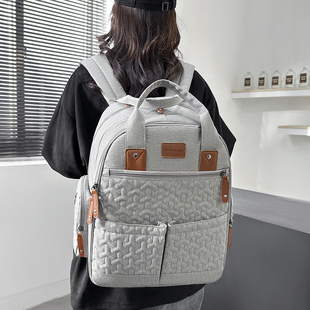 大容量妈咪包多功能母婴包宝妈带娃外出双肩包休闲背包遛娃包双肩