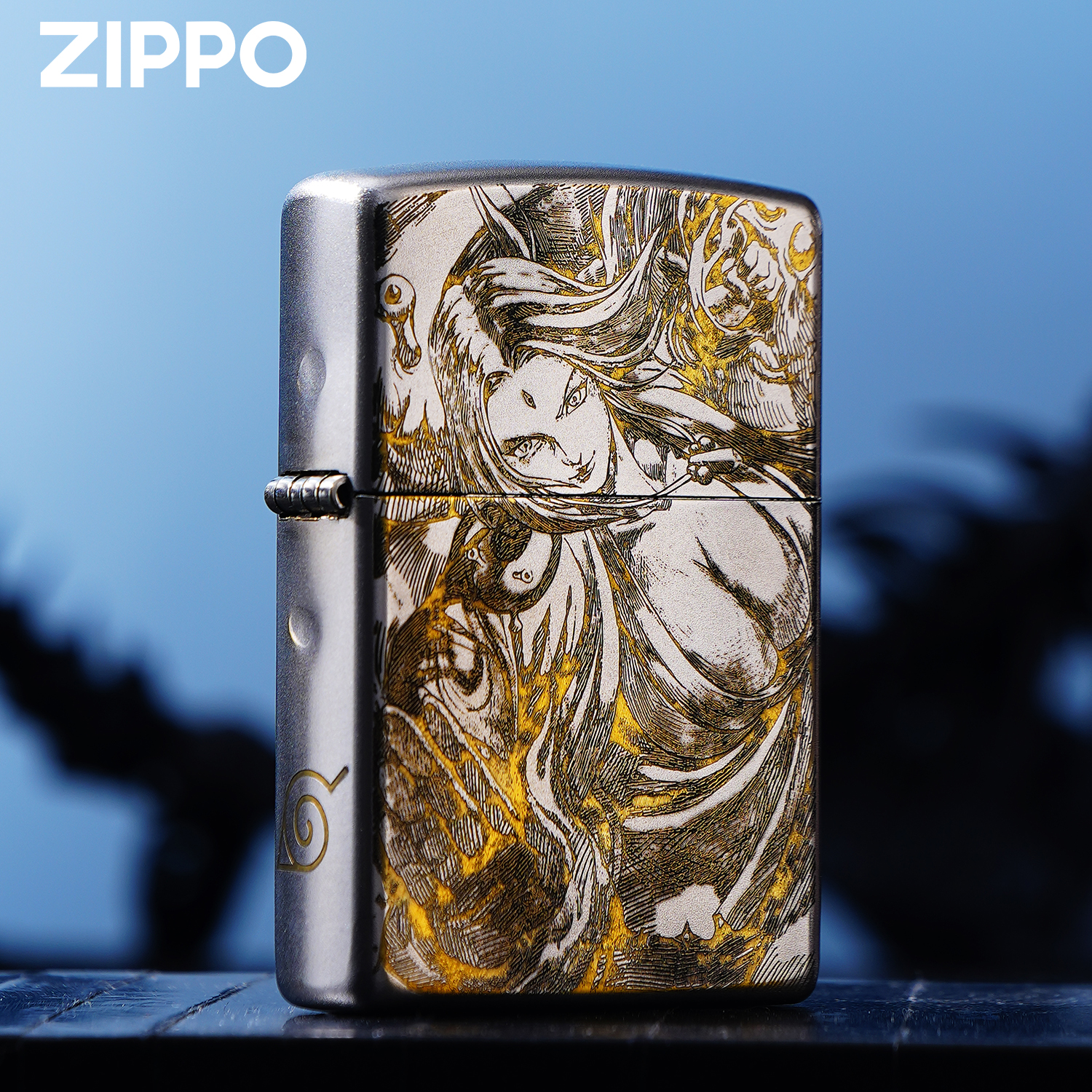 ZIPPO打火机正版纲手火影忍者联名雕刻正品煤油防风收藏送礼高端