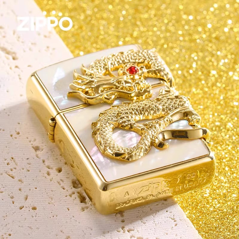 Zippo经典正品打火机 龙腾盛世煤油防风打火机七夕礼物送男友之宝