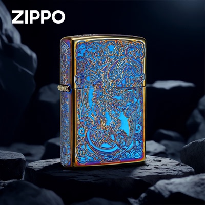 Zippo经典之宝打火机 熏金招财貔貅正品煤油打火机收藏送礼