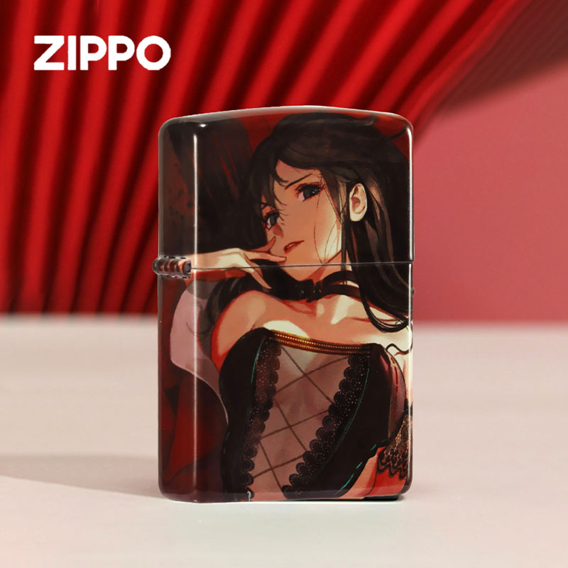 zippo打火机正版收藏之宝正品春色女郎个性彩印火机情人节礼物