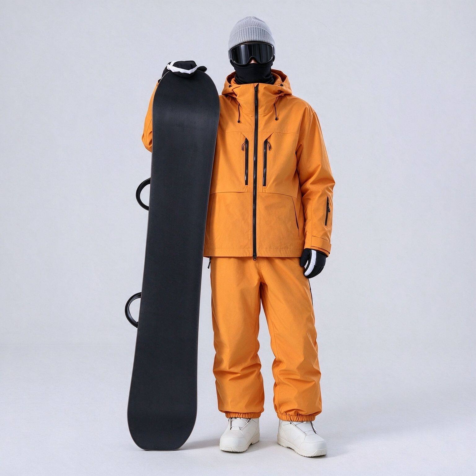 滑雪服套装女男款单板防水加厚全压胶专业雪服上衣裤子套装3L