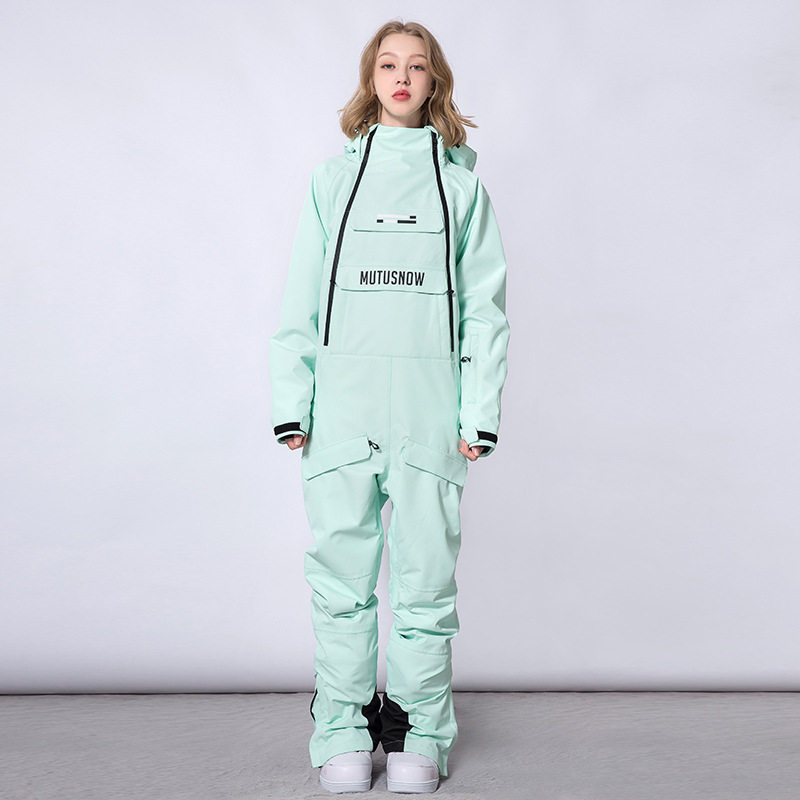 2023新品滑雪服女套装连体滑雪衣防风防水保暖单板双板滑雪衣裤男