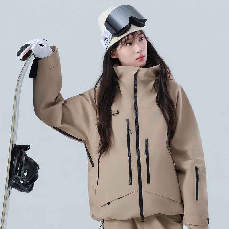 滑雪服上衣女男款单板防水加厚全压胶专业雪服套装拼色双板3L