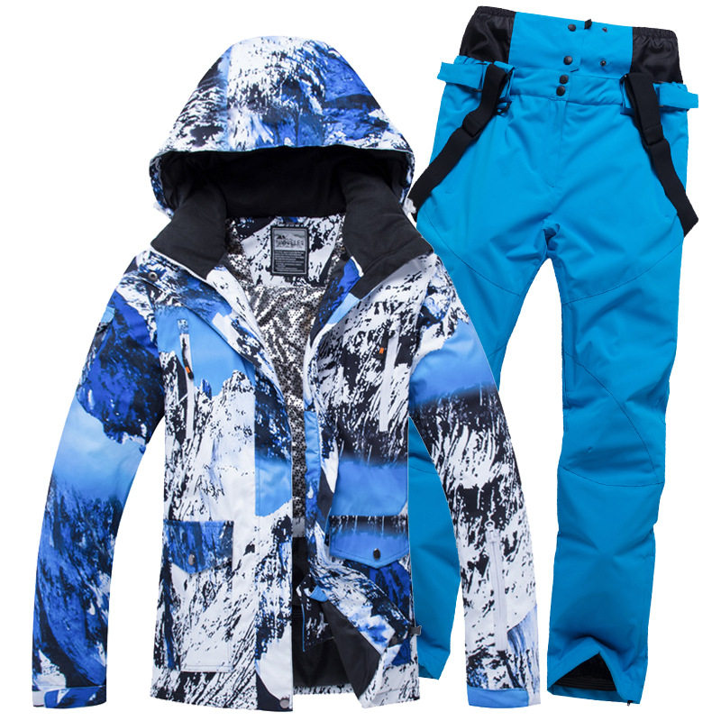 保暖滑雪服套装男加棉防水透气耐磨单双板韩版情侣款滑雪衣裤女