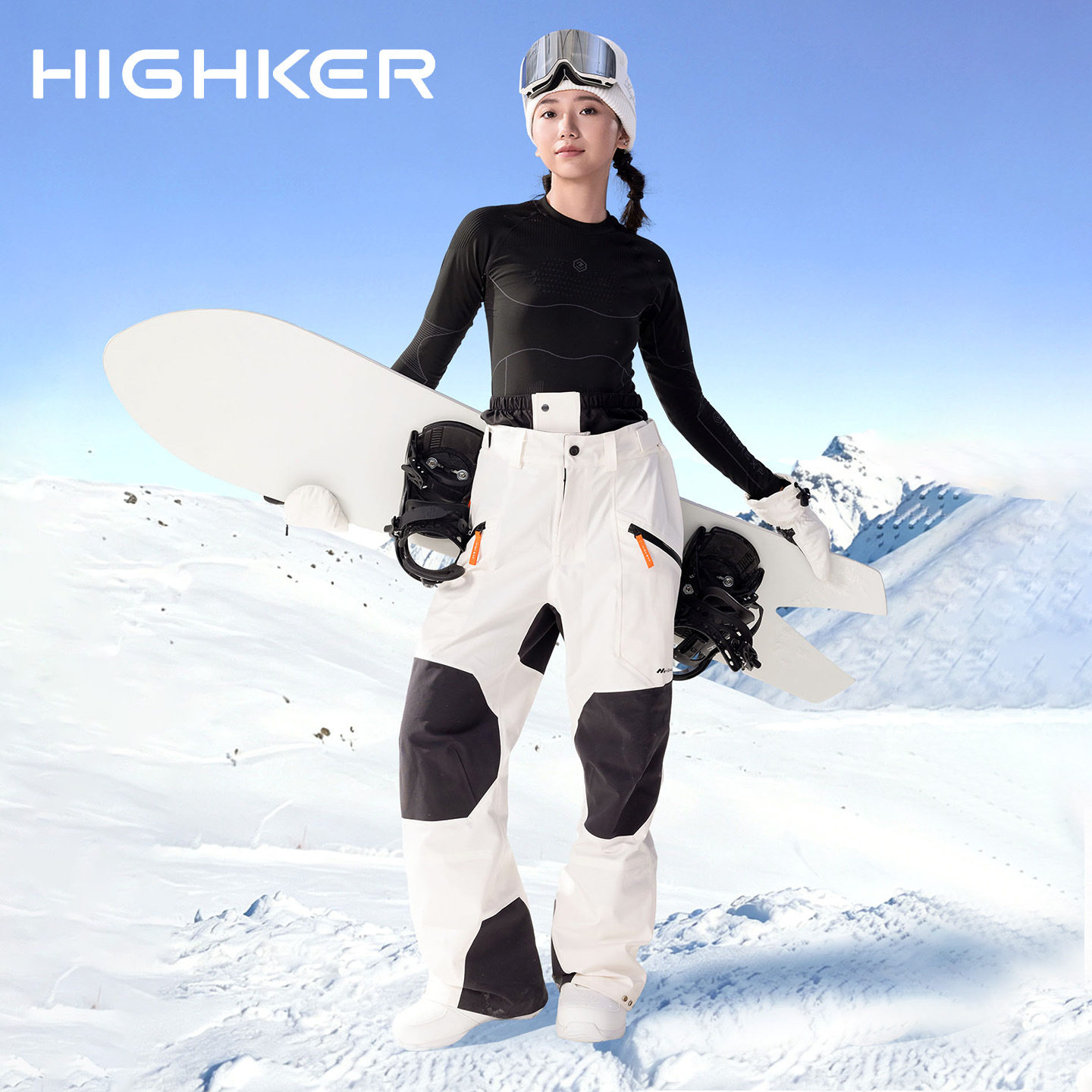 滑雪裤女款单板专业刻滑耐磨3L防水宽松户外拼接登山雪地冲锋裤子