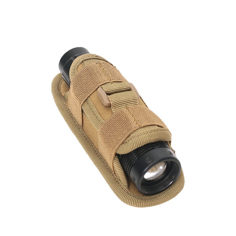 战术运动手电筒套 多功能360度旋转通用手电筒腰套 户外照明挂包