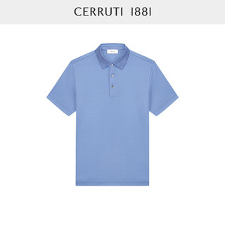 CERRUTI 1881男装春夏新品商务休闲纯桑蚕丝短袖polo衫C49H8EI011